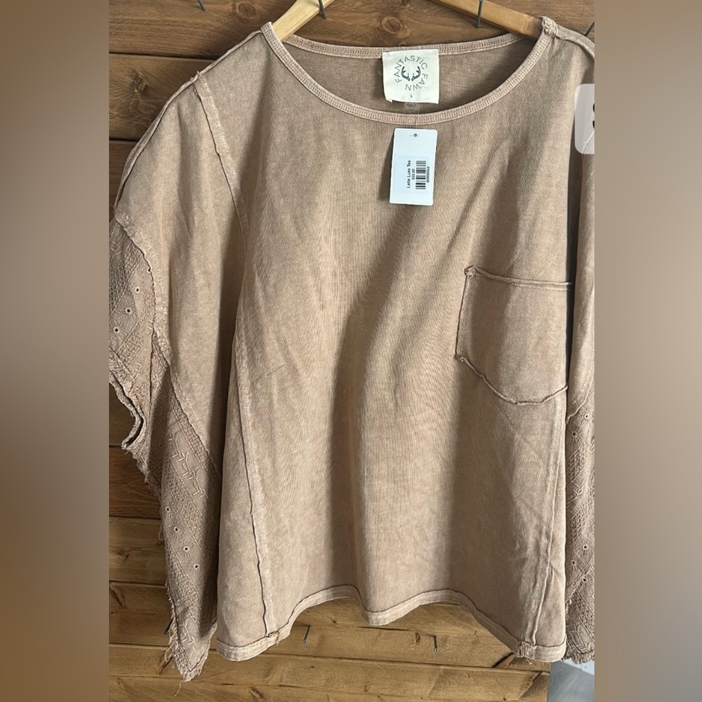 Tan Boutique Oversized Tee
